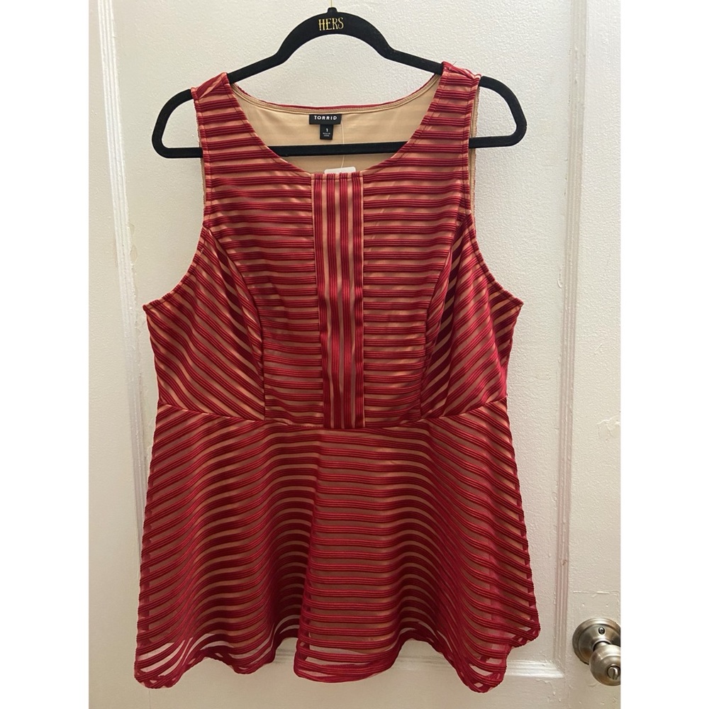 Torrid Red Peplum Blouse